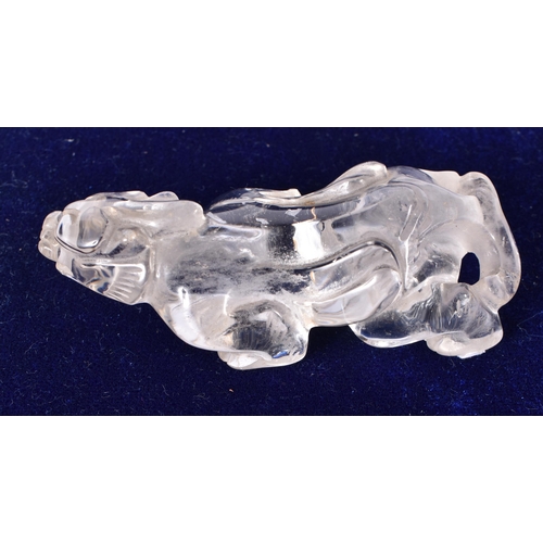 3172 - A Chinese crystal mythical beast 9.3cm