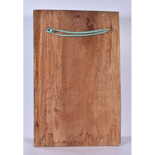 3188 - A Folk art carved wooden relief wall hanging Marlboro advertisement piece 51 x 32cm