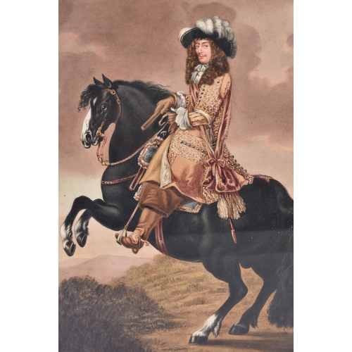 3193 - A framed 19th Century equestrian oil on board 27 x 22cm (frame 40 x 34cm).