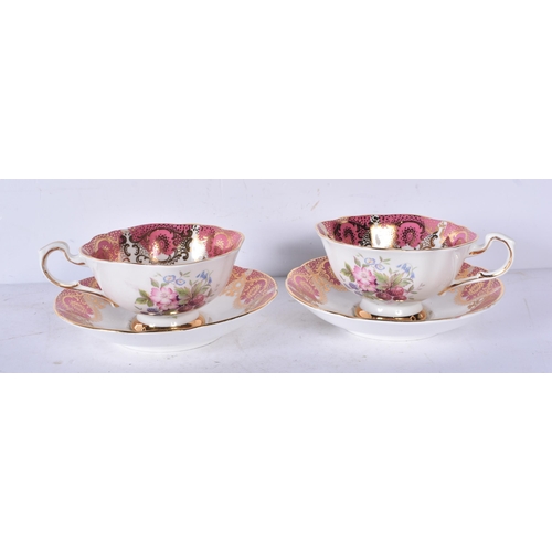 3202 - A collection of Paragon tea cups and saucers 6.5 x 13.5cm (6)