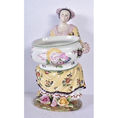 3262 - A pair of porcelain figural bonbon dishes 29cm (2)