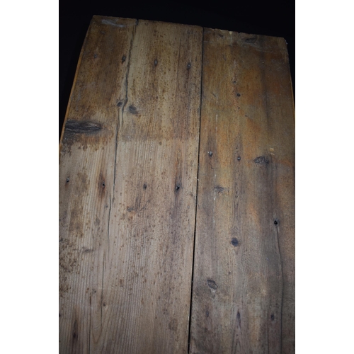 3321 - A vintage Pine one drawer table together with a Pine bookcase/shelf unit and a chair; table 74 x 85 ... 