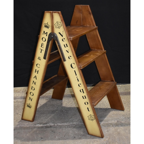 3325 - A champagne branded wooden ladder 80cm