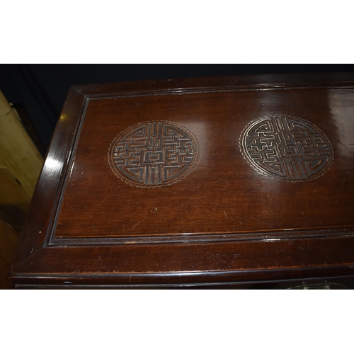 3340 - An early 20th Century Chinese carved Camphor wood chest 61 x 103 x 53cm