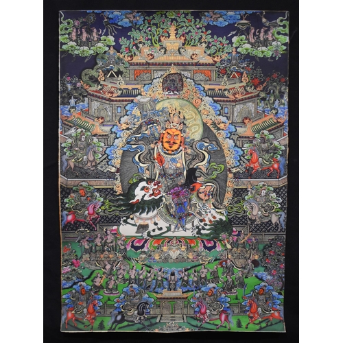 3357 - A Tibetan Thangka on paper 90 x 63 cm