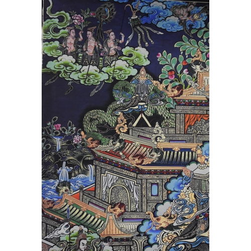 3357 - A Tibetan Thangka on paper 90 x 63 cm