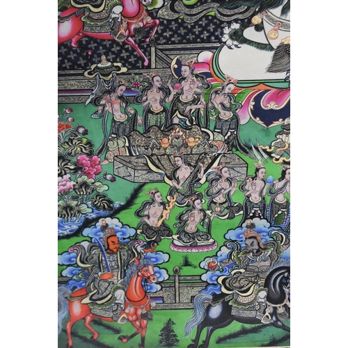 3357 - A Tibetan Thangka on paper 90 x 63 cm