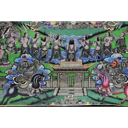 3357 - A Tibetan Thangka on paper 90 x 63 cm