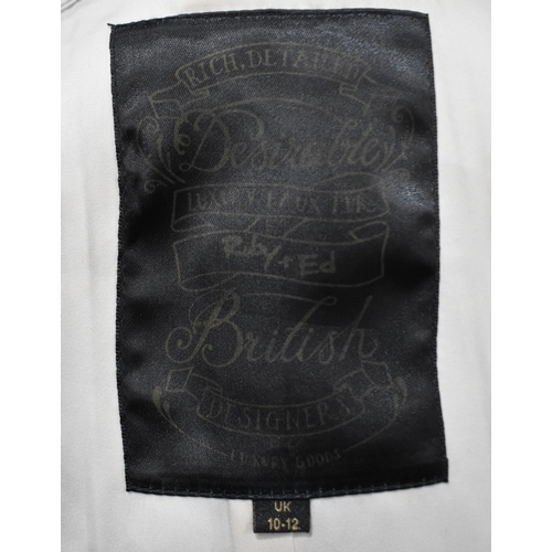 3359 - A Ruby & Ed simulated fur coat together with another fur coat both size 10/12 (2)