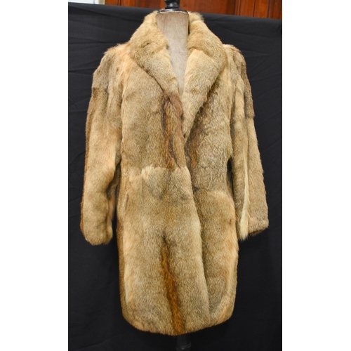 3359 - A Ruby & Ed simulated fur coat together with another fur coat both size 10/12 (2)