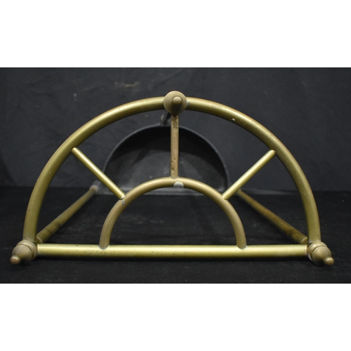3361 - A vintage brass and cast iron stick/umbrella stand 65 x 38cm.