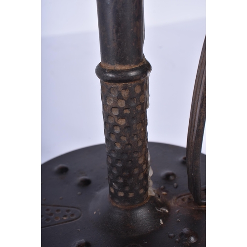 3379 - A pair of early 20th Century Coberg Iron candlestick holders by Hubert Berger 18cm (2)