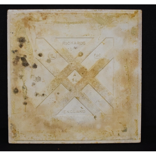 3381 - A collection of vintage Richards ceramic Tiles 15 x 15cm (5)