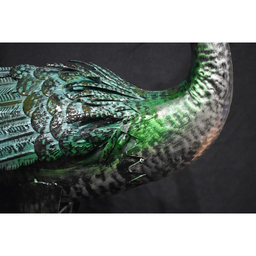 3385 - A pair of metal Herons 95cm (2)