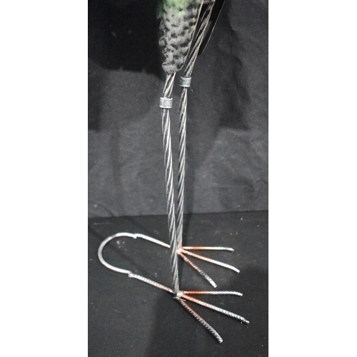3385 - A pair of metal Herons 95cm (2)