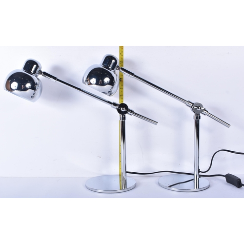 3392 - A pair of adjustable chrome Desk Lights 34cm (2)