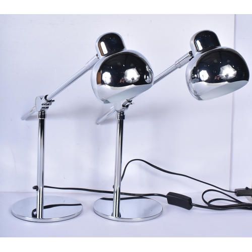 3392 - A pair of adjustable chrome Desk Lights 34cm (2)