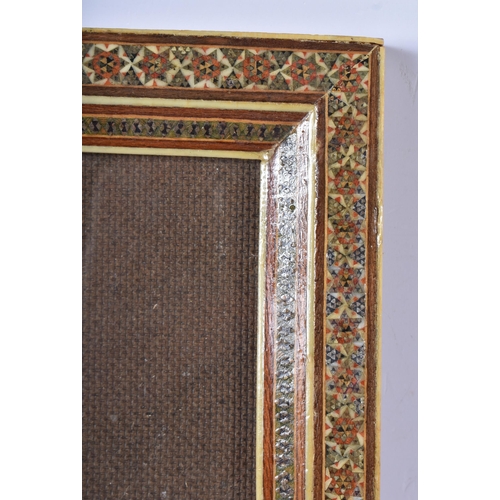 3394 - A framed marble relief Plaque of field workers together with a two other picture frames .Plaque 14.4... 