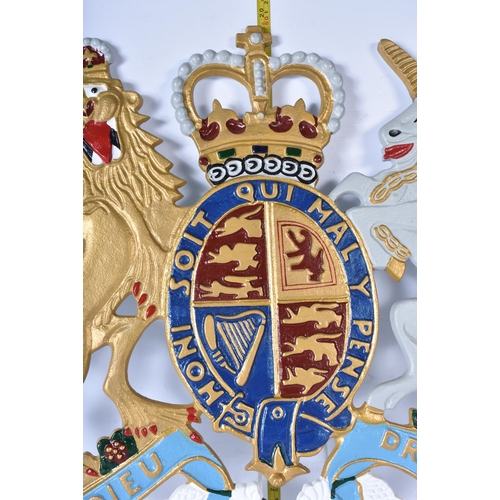 3402 - A cast iron Coat of Arms 51 x 50cm