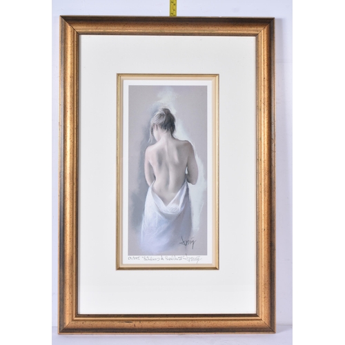 3420 - A framed print of a female by Domingo 69/295 