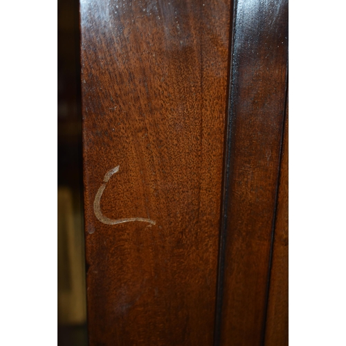 3432 - A 19th Century mahogany 3 drawer  Linen press 202 x 125 x 60cm