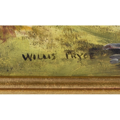 3438 - George Willis Pryce (1866 -1949 ) oil on board of the Pembrooke coast 18.5 x 23.5cm frame 24 x 29.5c... 