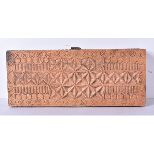 3451 - A small Indian carved wood and metal inlaid box together with another carved wood box 8 x 29 x 12cm ... 