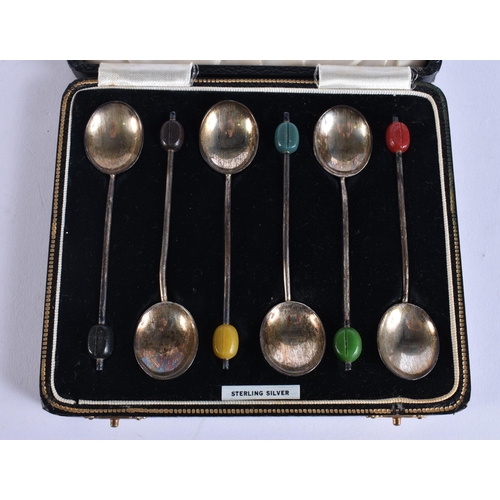 125 - A COLLECTION OF SILVERWARE. Weighable silver 140 grams. (qty)
