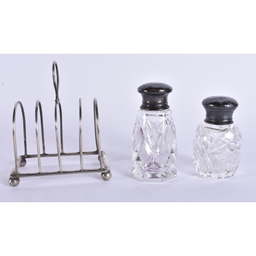 125 - A COLLECTION OF SILVERWARE. Weighable silver 140 grams. (qty)