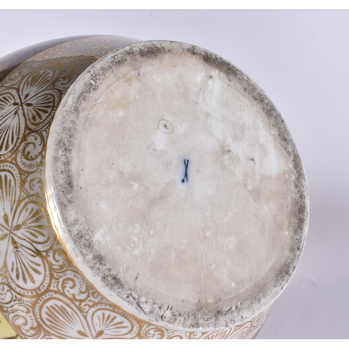 104 - A VERY LARGE PAIR OF 19TH CENTURY GERMAN PORCELAIN BOTTLE VASES AND COVERS painted with lovers in la... 