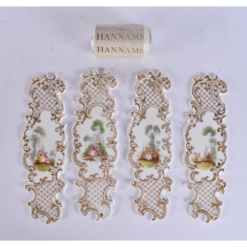 105 - A RARE SET OF FOUR MID 19TH CENTURY COPELAND & GARRETT PORCELAIN PLAQUES Ex Allan H Townsend Collect... 