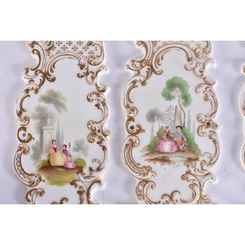 105 - A RARE SET OF FOUR MID 19TH CENTURY COPELAND & GARRETT PORCELAIN PLAQUES Ex Allan H Townsend Collect... 
