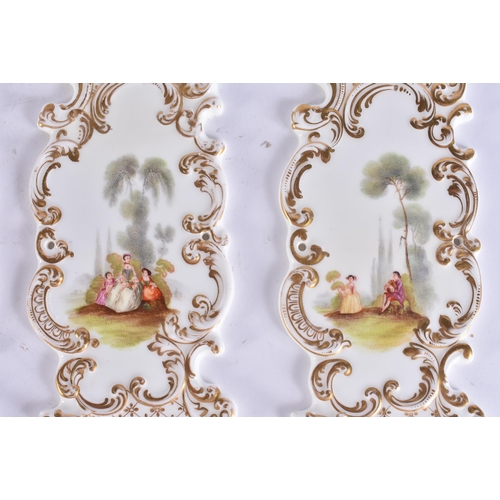 105 - A RARE SET OF FOUR MID 19TH CENTURY COPELAND & GARRETT PORCELAIN PLAQUES Ex Allan H Townsend Collect... 