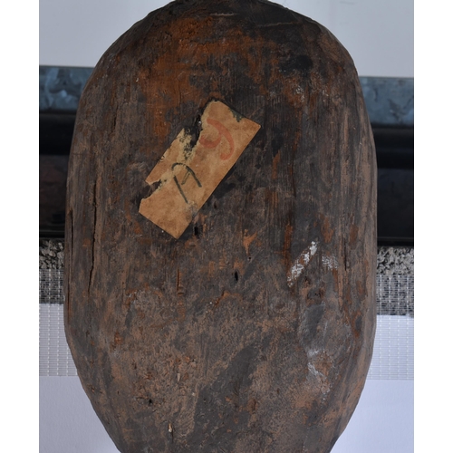 110 - A LARGE TRIBAL PAPUA NEW GUINEA SEPIK RIVER WOOD FIGURE. 85 cm x 15 cm.