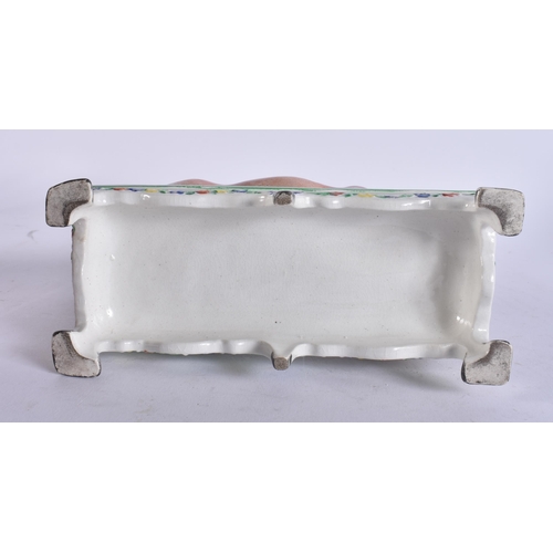 133 - AN ANTIQUE STAFFORDSHIRE BULL BEATING CAPTAIN FIGURAL GROUP. 17 cm x 14 cm.