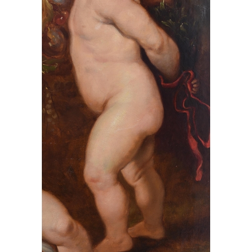 153 - European School (18th/19th Century) Follow of Peter Reubens, Oil on canvas, Putti and garlands. 116 ... 