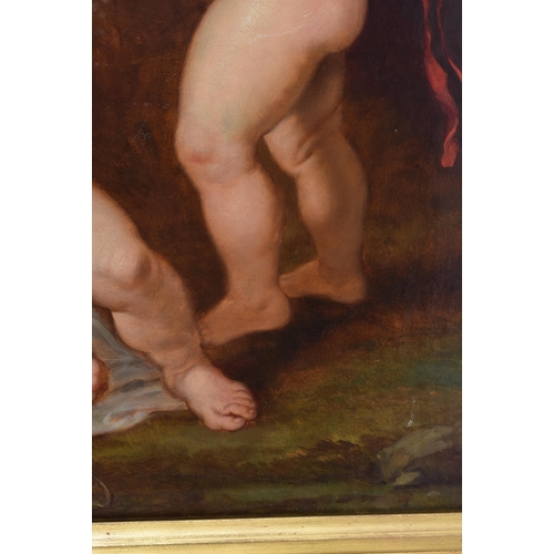 153 - European School (18th/19th Century) Follow of Peter Reubens, Oil on canvas, Putti and garlands. 116 ... 