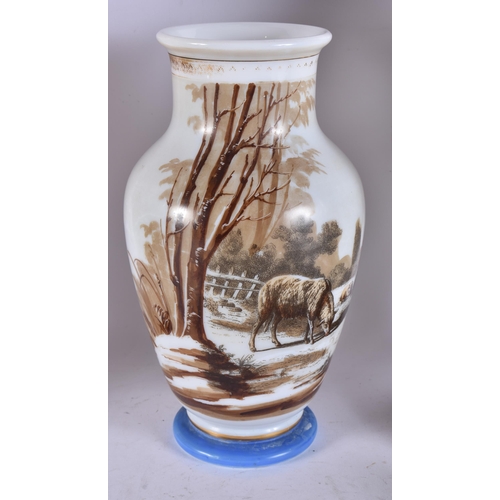 76 - VICTORIAN OPALINE GLASSES together with pottery etc. (qty)