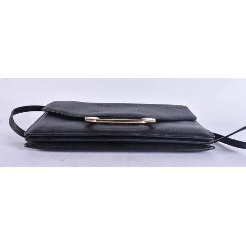 88 - Victoria Beckham Money Clutch / Shoulder Bag w/ Textured Leather in Black. 27 cm wide.