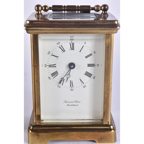 89 - FOUR BRASS CARRIAGE CLOCKS. Three Running. (4)