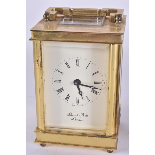 89 - FOUR BRASS CARRIAGE CLOCKS. Three Running. (4)
