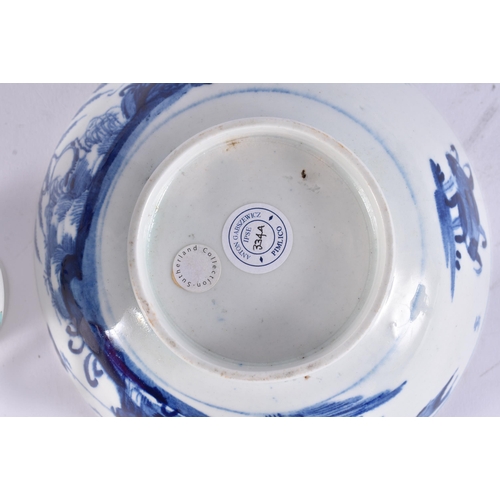 93 - AN INTERESTING 18TH CENTURY ENGLISH PORCELAIN BOWL Ex Sutherland Collection, Ex Anton Gabszewicz, to... 
