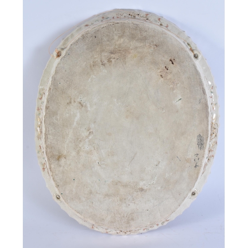 2056 - A LARGE 19TH CENTURY JAPANESE MEIJI PERIOD SATSUMA DISH painted with immortals. 38 cm x 22 cm.