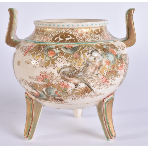 2208 - A LATE 19TH CENTURY JAPANESE MEIJI PERIOD SATSUMA CENSER. 9 cm wide.