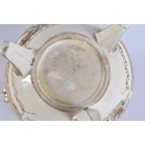 2208 - A LATE 19TH CENTURY JAPANESE MEIJI PERIOD SATSUMA CENSER. 9 cm wide.