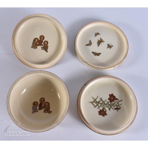 2536 - TWO EARLY 20TH CENTURY JAPANESE MEIJI PERIOD SATSUMA BOXES AND COVERS. Largest 8 cm wide. (2)