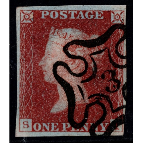 112 - GB 1841 1d red plate 35 SI 4m superb used London number 3 in cross, a stunner sg8 Cat.£225