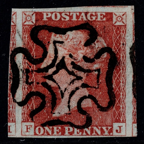 115 - GB 1841 1d red plate 37 FJ superb used with four good to enormous margins and full upright cross. Ra... 
