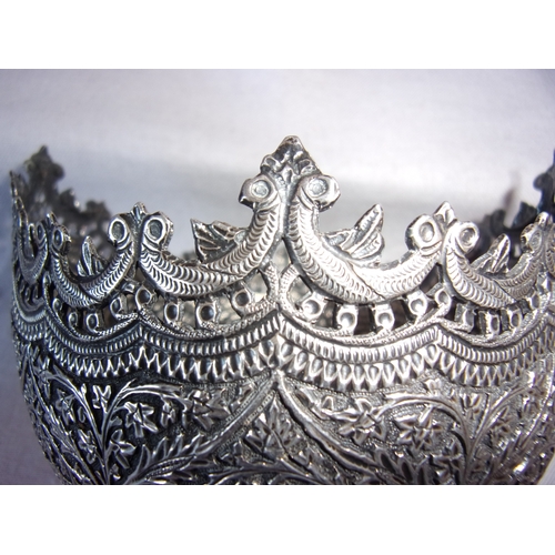 41 - Indian solid silver bowl 13cm by 11cm