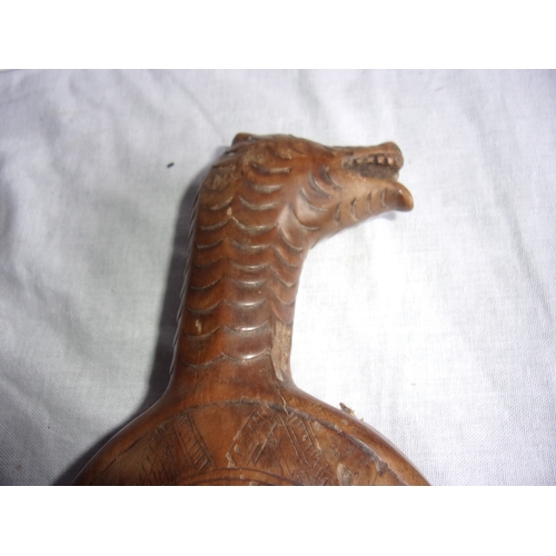 46 - Hand carved African rattle instrument